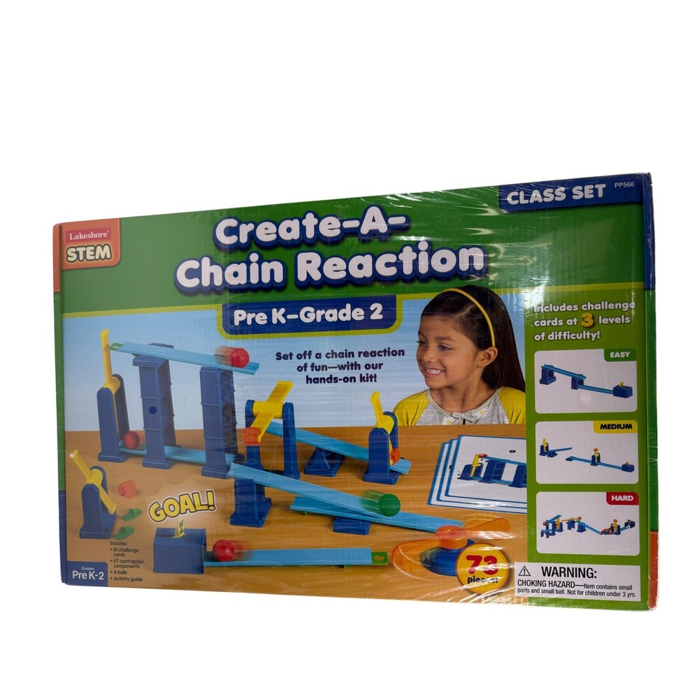 Lakeshore STEM Create-A-Chain Reaction Class Set PP566 Pre K-2 NIB SealedBox NOS